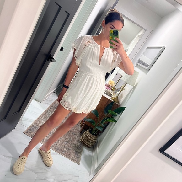 Free People white romper - Picture 1 of 4